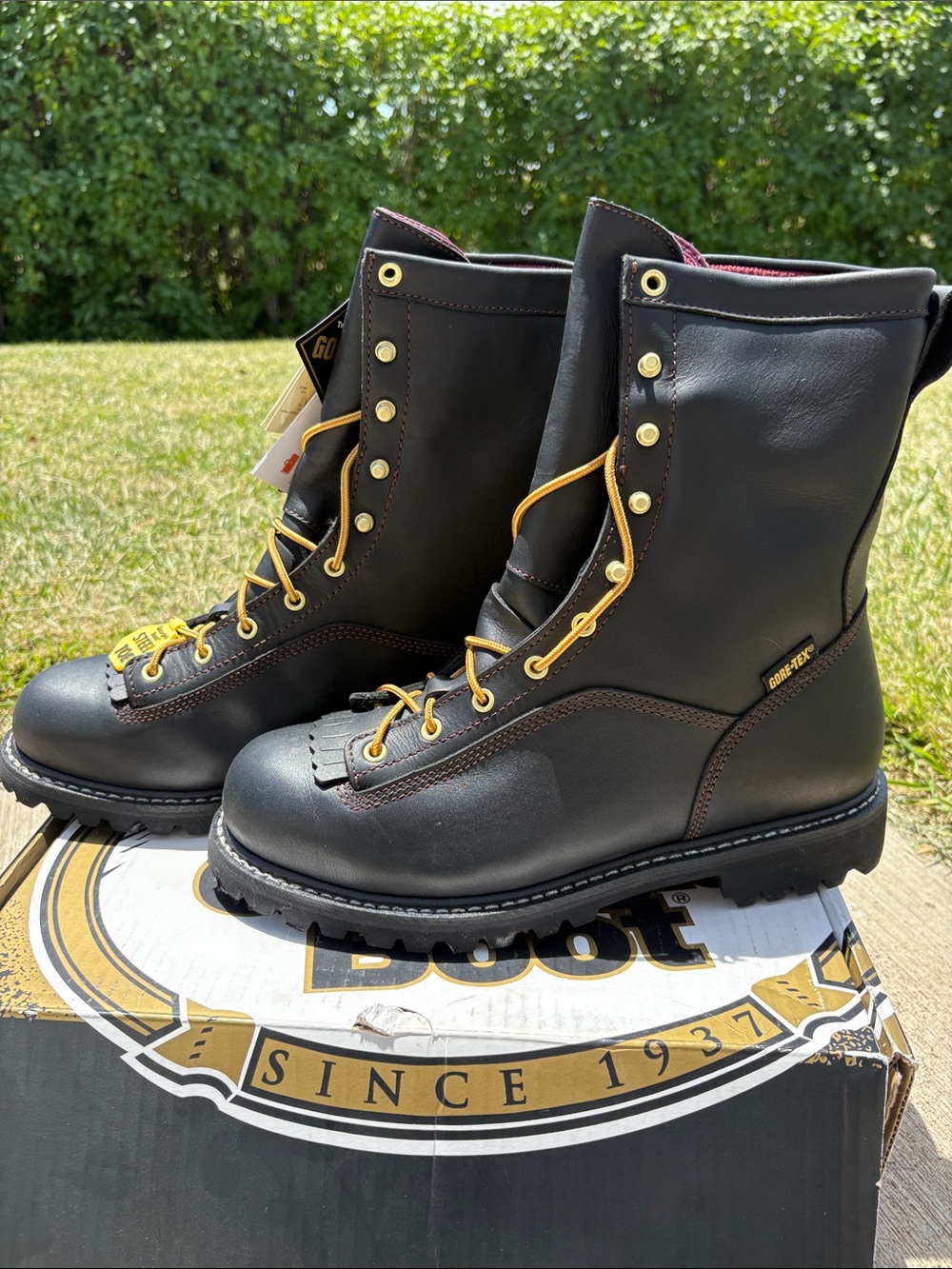 Men's Georgia 10 1/2 Steel Toe Black Work Boots